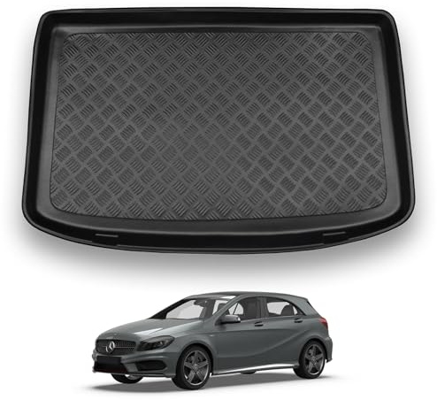 NOMAD Boot Liner Mat for Mercedes A-Class 2012-2018 | Tailored PE Car Boot Protector Tray, Waterproof Raised Edge Trunk Mat, Easy Clean Cargo Floor Liner