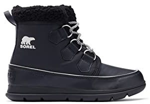 Sorel Explorer Carnival Waterproof, Botas de Invierno para mujer, Black X Sea Salt, 37 EU