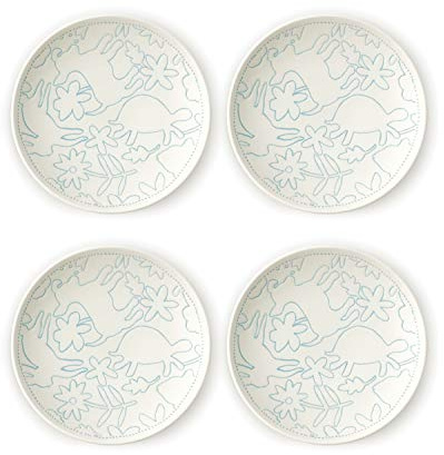 Royal Doulton Ellen DeGeneres Polar Blue 40032976 Accent Side Plates 16cm Set of 4, Porcelain Multicolour