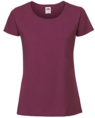 Fruit of the Loom Womens/Ladies Ringspun Premium T-Shirt (2XL) (Oxblood)