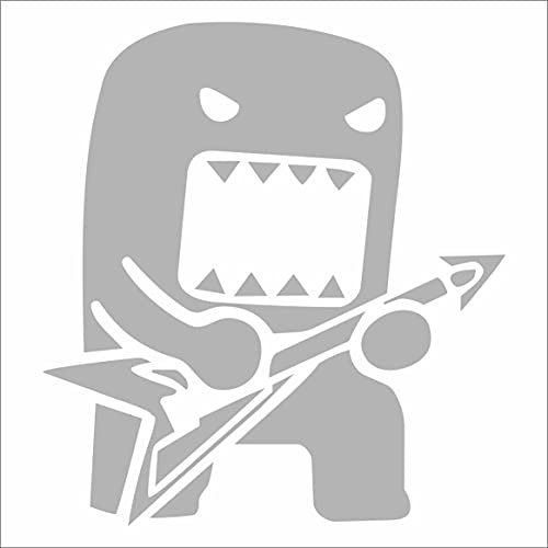 JINTORA - Autoaufkleber Tuning - Auto Aufkleber - Music domo kun - 165x99 mm - Auto Sticker Bus Fenster Heckscheibe Camper wetterfest Outdoor Sticker Auto Deko LKW Tuning Selbstklebend - Silver