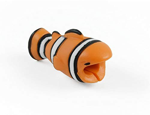 PhoneNatic Handy Stecker-Schutz Kabeltier - Kabelschutz-Tier kompatibel mit Lightning Kabel (Clownfisch)