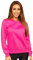 BOLF Femme Sweat-Shirt Sweat Manches Longues Temps Libre Sport Fitness Outdoor Basic Casual Style W01 Fuchsia L [A1A]