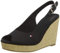 Tommy Hilfiger Espadrillas Wedge Donna Iconic Elena Sling Back Wedge Tacco a Zeppa, Nero (Black), 37 EU