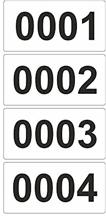 Etiketten/Aufkleber auf Rolle - fortlaufend nummeriert - 100 x 50 mm (5000)
