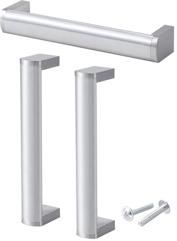 Stahlia Möbelgriff Edelstahl (1 Stück) Bohrabstand: 480mm Ø 14mm Schrankgriffe Griffe für Küchenschränke Schubladengriffe Griffe Möbel Schranktürgriffe