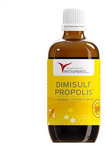 AKTIVAMED® Propolisextrakt grün 20% gelöst in DMSO 100ml - mit Vitamin C, E, B, Biotin - beste Imkerqualität - PROPOLIS DIMISULF 100ml ohne Alkohol - schadstofffrei - Zertifikate vorhanden