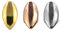 EXCEART 3 Stück Einzelzahnkappe Hip Hop Zähne Plain Brace Grills Klammer Gold Silber Roségold Zahn Vampir Fang Furnier Kappe für Rapper Party Kostüm