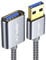 JSAUX USB 3.0 Extension Cable 0.5M, High Speed 5Gbps Data Transfer USB A Male to A Female USB Extension Cable Gold Plated Compatible with Printer, Scanner, Camera, Card Reader, USB Disk - Grey