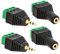 E.T 2X Klinken Stecker + 2X Buchsen 2,5mm Adapter > Terminalblock 3 Pin Schraub Klemme Set