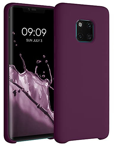 kwmobile Cover per Huawei Mate 20 Pro Custodia - Back Case per Smartphone in Silicone TPU - Protezione Gommata - viola bordeaux