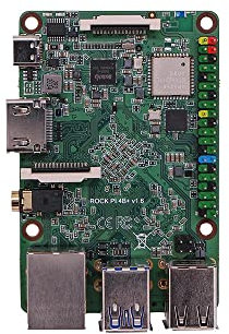 Rock Pi 4 Model B OP1 4GB/32GB (mit Dualband 2,4/5GHz WLAN/Bluetooth 5.0) mit UFL Anschluss