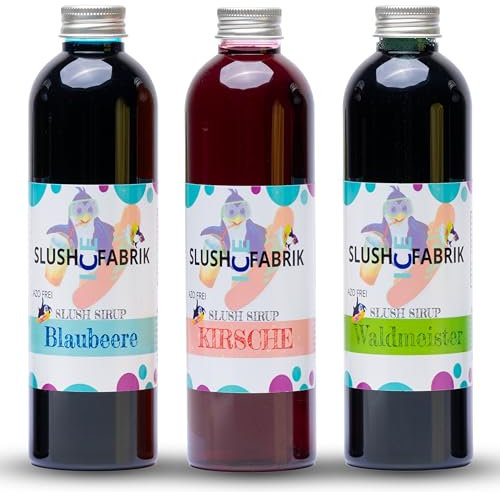Sirup Set 3 x 250ml für Slush, Getränke, für Slush, Getränke AZO und Glycerin Frei | Slushy Eis selber machen | Slushmaschine Konzentrat 1:5, (3 x 250ml Sirup-Set)