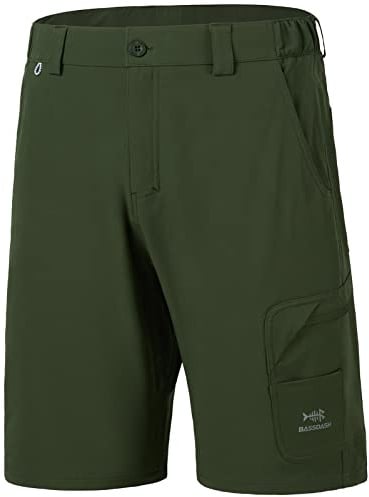 Bassdash FP01M 10.5 ”Pantalones Cortos de Carga de Pesca para Hombre de Secado rápido UPF 50+ Resistente al Agua