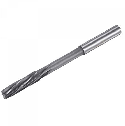 sourcing map Spann Reibahle 10mm H7 4241 Hochgeschwindigkeitsstahl Spiralnuten Drehmaschine Reibahle Fräser