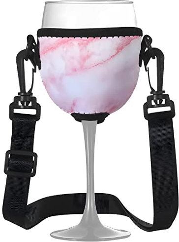 WineHolder Porta bicchiere di vino per il collo, Cordini Di Bicchiere Di Vino Regolabili, Portabibite Con Tracolla, Collana Porta Isolante Per Festa Del Festival Del Vino Per Ricevimento Di Cocktail
