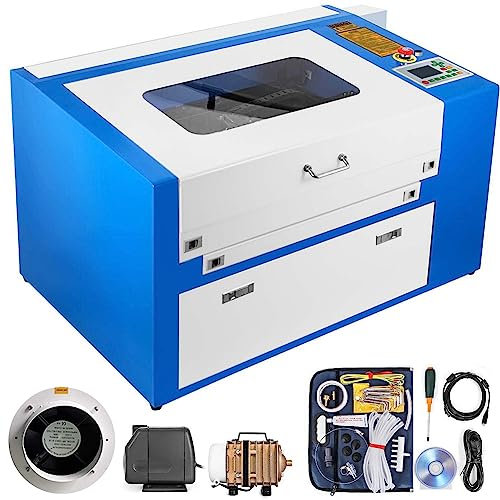 50W CO2 Laser Graviermaschine 300mm x 500mm Lasergravur Maschine Laser Cutter Laser Engraver Graviergerät Laserschneider 500mm/s USB Ruida/LightBurn für Holz/Papier/Kunststoff/Leder/Keramik/Harz usw.