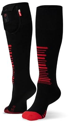 G-HEAT Beheizbare Socken Outdoor - Fernbedienung, bis zu 6 h Akku | Heizsocken für Wärme an den Zehen, 3 regelbare Stufen, dick und verstärkt - für Wintersport, Wandern und Arbeit