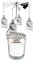 Windlicht Teelichtkarussel aus Glas Teelichthalter,Silber Karussell Teelichter Kerzenhalter,Motiv Vogel im Käfig Windlichter Teelicht Kerzen Halter Geschenk Dekoration für Hochzeit,Weihnachten