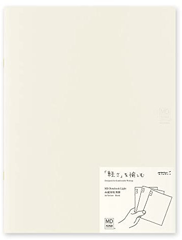 DESIGNPHIL Midori 15306006 Notizbuch, MD-Notizbuch, leicht, A4, variabler Typ, unliniert, 3er Set