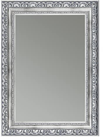 CLAMARO Otto Barock-Wandspiegel Fichte Massivholz, 45 x 150 cm | Echtglas Spiegelscheibe, HDF-Rückwand, Metall-Aufhänger, Hoch- und Querformat montierbar, handgefertigt in Deutschland
