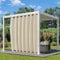 Lapalife Outdoor Vorhang Wasserdichter extra breit Oben und unten mit Ösen,B254XH213cm Wetterfest Outdoor-Verdunklungsvorhänge 1 Stück für Garten Terrasse Pavillon Veranda Balkon