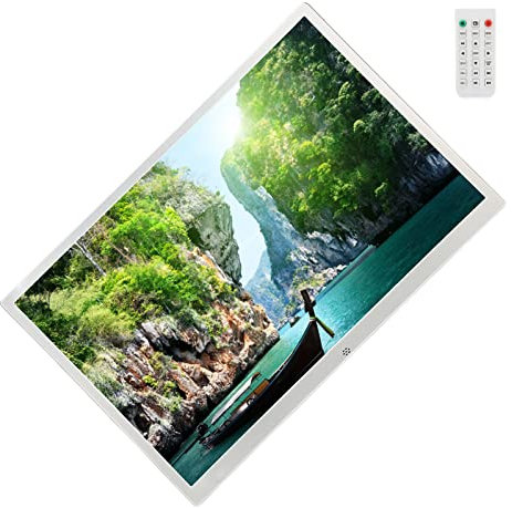 17 Zoll Smart Digital Fotorahmen, 1440 X 900 1080P HD, Schlanker, Multifunktionaler, Digitaler Rahmen für das, HD Stereo Lautsprecher, Fotorahmen mit Fernbedienung (EU-Stecker)