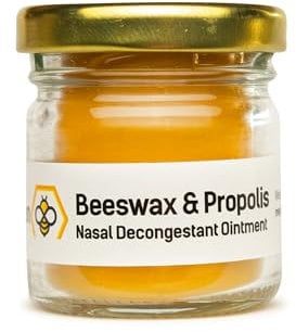 Nasal Decongestant Ointment 45g - Propolis Beeswax Nose Ointment - Sinusitis, Blocked Nose, Cold & Flu