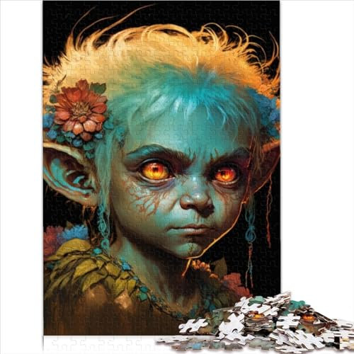 Puzzles für 1000 Teile, Puzzle für Erwachsene, EIN Weiser Elf, magischer Kobold, Premium-Karton für Erwachsene, Familienangebot als Geschenk für die ganze Familie, 1000 Teile (26 x 38 cm)