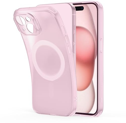 ESR for iPhone 15 Case, Compatible with MagSafe, Military-Grade Protection, Resists Yellowing and Scratches, Magnetic Phone Case for iPhone 15, Zero Series, Frosted Pink