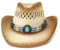 Chapeau de cowgirl en paille ajourée tissé fantaisie chapeau de cowboy chapeau de plage d'été chapeau de cowgirl chapeau de cowboy couleur chapeau de cowboy pour femme homme chapeau de cowboy pour