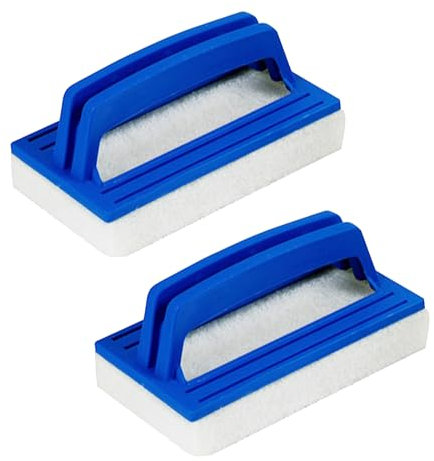 Beticam 2Pcs Swimming Pool Brush Pool Sponge Cleaner Soft Hot Tub Cleaning Brush Pool Cleaning Kit Pool Waterline Scrubbing Brush with Handle for Spas Swimming Pool Fish Tank