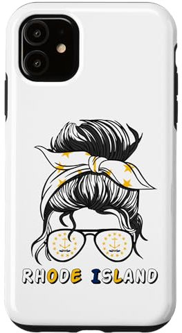 Rhode Island USA Girl USA Rhode Island Mom Womens Case for iPhone 11