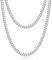 Zinvefa Halskette Herren Silberkette, 3/5/7/9mm Edelstahl Panzerkette Kette für Herren Damen Goldkette Länge 50/55/60cm