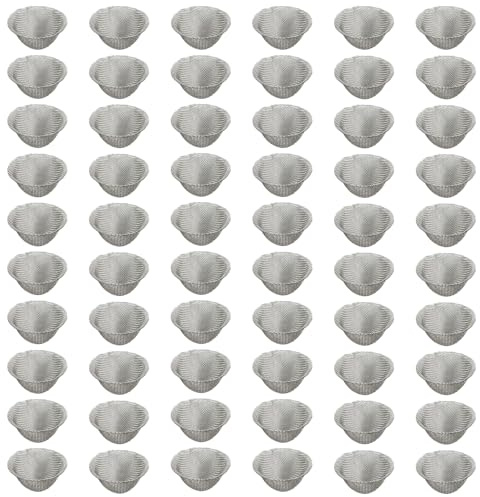 SYEYCW 60 Pezzi Filtro per Schermi Conici, 16mm Riutilizzabili Schermi a Ciotola in Rete, Schermo in Acciaio Inossidabile Pretagliato, Filtro in Rete Metallica, per Domestico, Industriale, Laboratorio