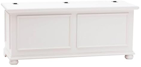 Vicentini arreda CASSAPANCA IN LEGNO SHABBY CHIC MOD CIPOLLA BIANCO (L 100 P 42 H 50)