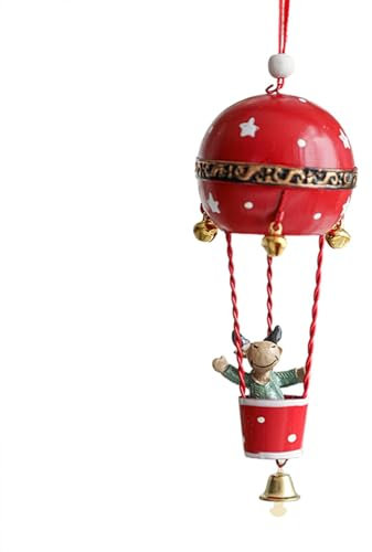 Adorno de árbol de Navidad con globo aerostático | Decoración de globo aerostático | Adornos de árbol de Navidad para dormitorio, baño