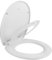 SAMODRA-Abattant WC Familial Forme O Lunette de Toilette pour Adultes et Enfants Cuvette Toilette avec Frein de Chute matériel d'urée-Formaldéhyde (Familial Forme O)