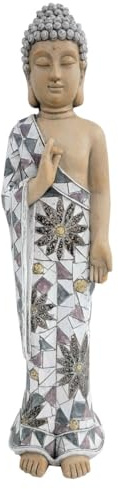 SIGNES GRIMALT Buddha-Statue, stehend, aus Magnesia-Stein, innen und außen, Terrasse und Garten, Höhe 67 cm
