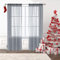 Gardinen Gestreift Transparent 70 x 270 cm Weiss Halbtransparent mit Ösen, Luftig, Modern Und Langlebig Schlaufen Gardinen, Voile Curtains Transparent für Hochzeit Fenster Wohnzimmer, Hellgrau
