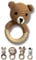 C|UTE - Baby Rassel personalisiert mit Namen ab 0 Monate – Personalisierte Geschenke Baby Junge/Mädchen, Greifling Baby personalisiert (Bär, mit Gravur)