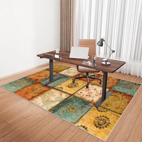 Tkuhknag Teppich-Stuhlmatte Bodenschutzmatte Gaming Teppich Stuhlunterlage Schreibtischstuhl Unterlage für Laminat Schutzmatte für Teppichböden Kratzfest Bodenmatte Stuhlunterlage 140 x 180 cm