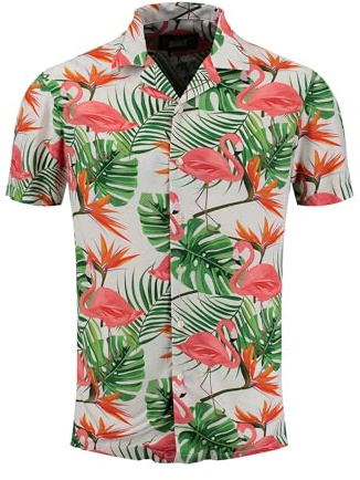 KEY LARGO Herren KLKEYS 1/2 Patterned Hemd, White (1000), XL