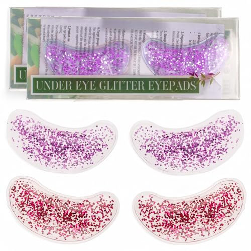 MIJOMA Under Eye Glitter Eyepads – kühlende Augenpads mit Glitzer für Wellness & Selfcare – wiederverwendbare Pads für entspannte Augenpartien – 2er Set (Vibrant Energy)