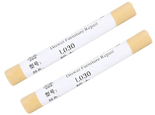 2 Stück Möbel Reparatur Wachs Mal Stift, Kratz Reparatur, Holz-Reparatur-Wachs Mal Stift für Kratzer Nicks Defekte auf Holz Möbel Schränke Türen, 11x1,3 Cm (Buche)
