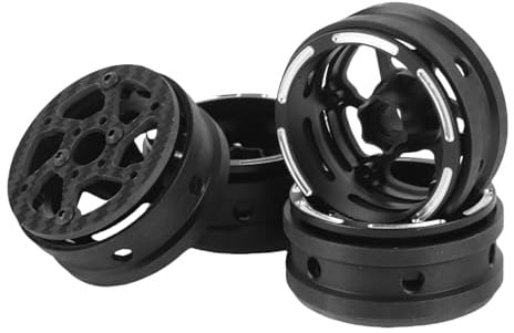 SPYMINNPOO 1,9 Zoll Rad Felgen Hubs, 6 Speichen RC Felgen und Hubs Ersatzkompatibel mit SCX10 D90 Capra 1/10 RC Crawler