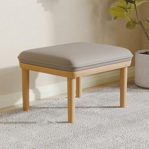 BAYTEWJX Sitzbank 2-Sitzer Essbank Holzbank Gepolstert Holzbank mit Sitzauflagen Wohnzimmerbank für Schlafzimmer Flur.(Gray,60x45x38cm)