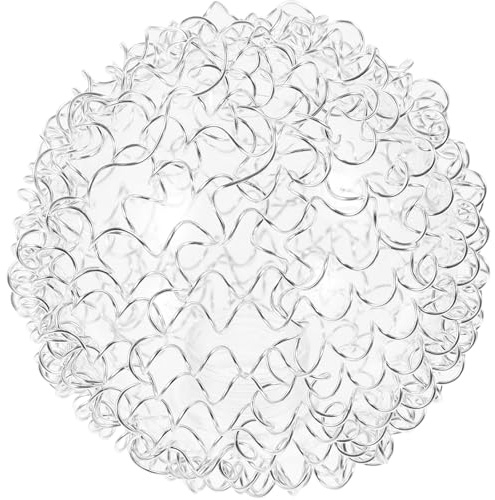 SOIMISS Globe Verre pour Lustre, Abat-jour Décoratif en Verre et Fil D’aluminium, Douille G9, Couvercle de Lampe de Rechange Suspendre