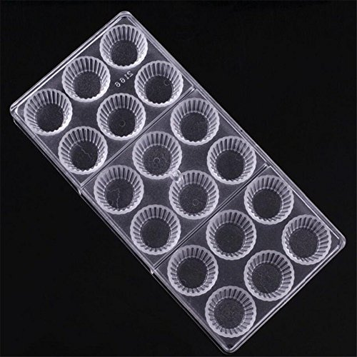 Mini 18cups Cupcake Stampo, Muffin Cioccolato Stampo, Policarbonato Trasparente Stampo, Panificio Fare Torta Attrezzi, Rotondo Placca da Forno Gourmet Dolce Stampi Teglie e Stampi Forniture