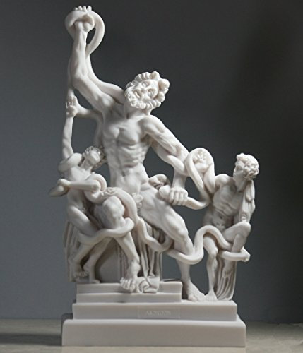 Skulptur - Laocoön und seine Söhne - Gruppe, Schlangen, Museum, Alabaster-Statue, Skulptur, 11 Stk.